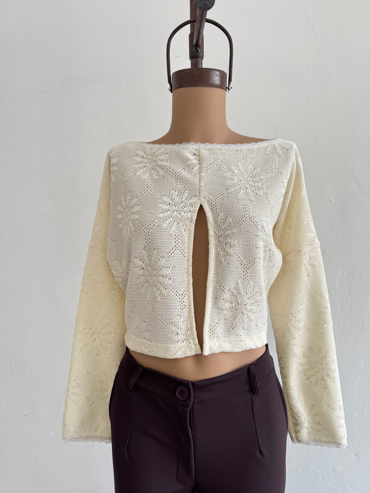 SWETER TEJIDO SEMI ABIERTO
