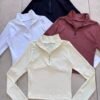 CAMISETA MEDIO CIERRE ALGODÓN